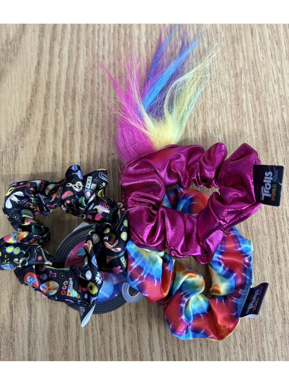 Dreamworks Trolls World Tour Scrunchies. Set Of 3. New Never Used